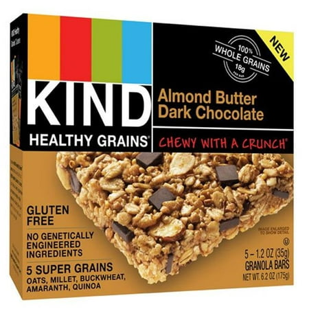 (8 Pack) KIND Healthy Grain Bars, Almond Butter Dark Chocolate, Gluten Free Granola Bars, 5