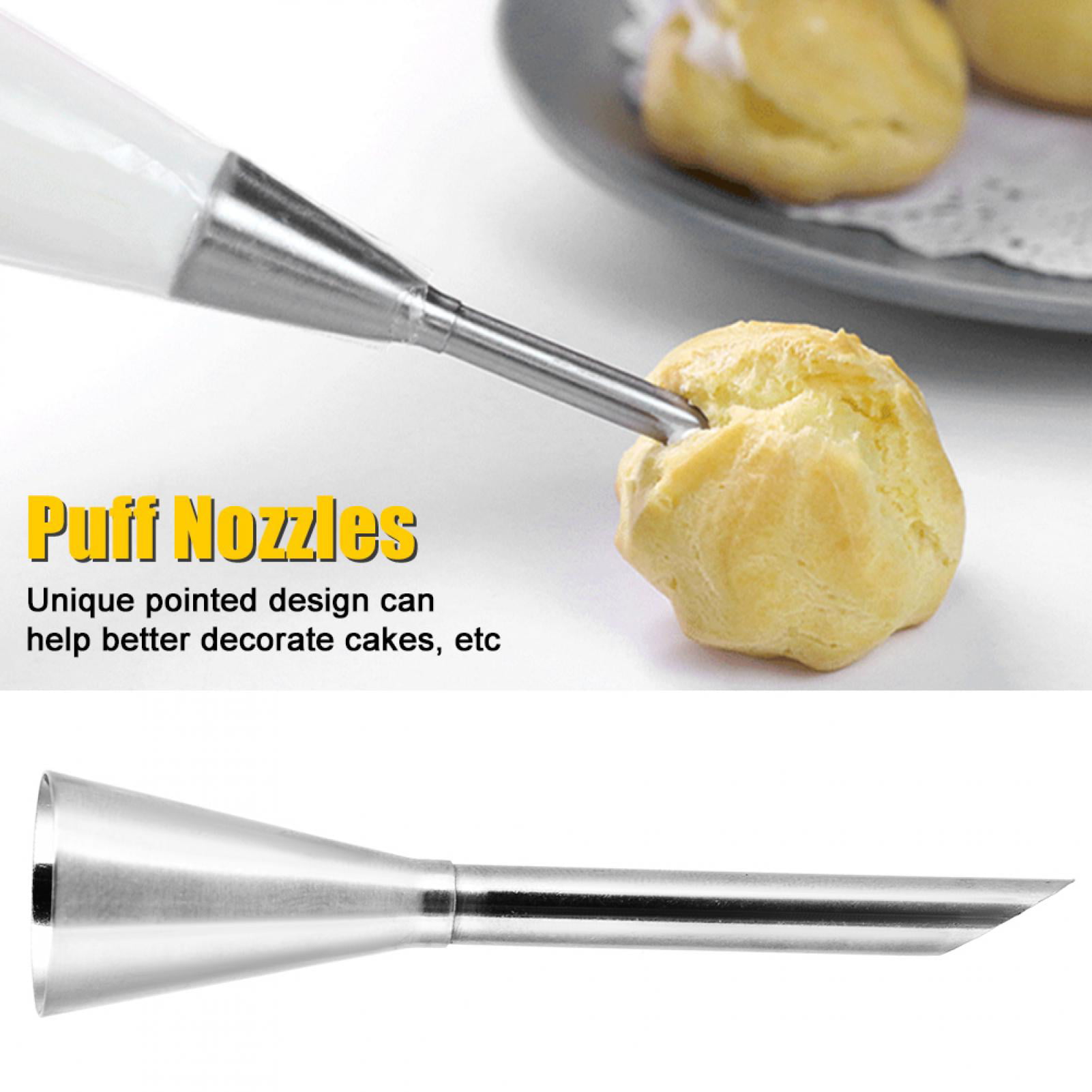 2pcs/set Icing Piping Nozzles Tips Dessert Cream Butter Cupcake Filler Tool