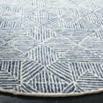 thumbnail image 3 of SAFAVIEH Abstract Brock Geometric Area Rug, Blue/Ivory, 4' x 4' Round, 3 of 8