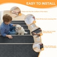 thumbnail image 6 of Stair Treads for Wooden Steps Indoor, 15 Pack 8" X 30" Non Slip Carpet Stair Treads with Reusable Adhesive for Kids Elders and Dogs, Surface Polyester TPR Backing Stair Runner Rugs, Dark Grey, 6 of 8