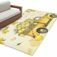thumbnail image 2 of Summer Truck Lemon Washable Area Rugs 3'x5', Country Farm Yellow Lemon Tree Leaf Low Pile Throw Living Room Rug Non-Slip Sturdy Edge Binding Carpet for Indoor Entryway Bedside Kitchen, 2 of 9