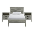 thumbnail image 2 of Alaterre Furniture Windsor 3-Piece Set with Panel Twin Bed and 2 Nightstands, Driftwood Gray, 2 of 3