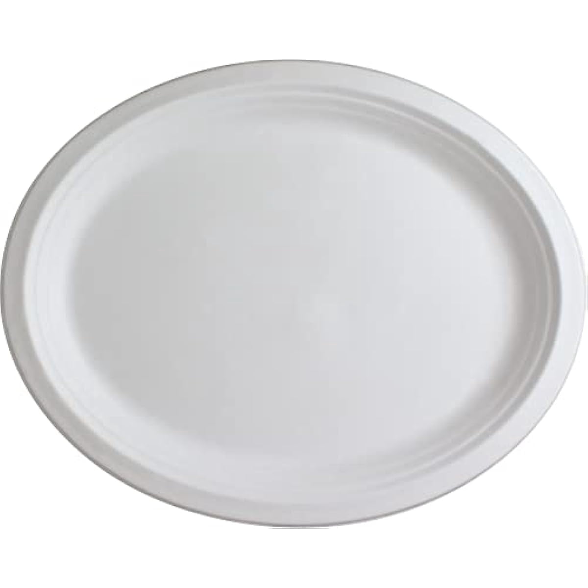 100% Compostable White Oval 12.5-inch Paper Tray Heavy Quality Disposable Plates.