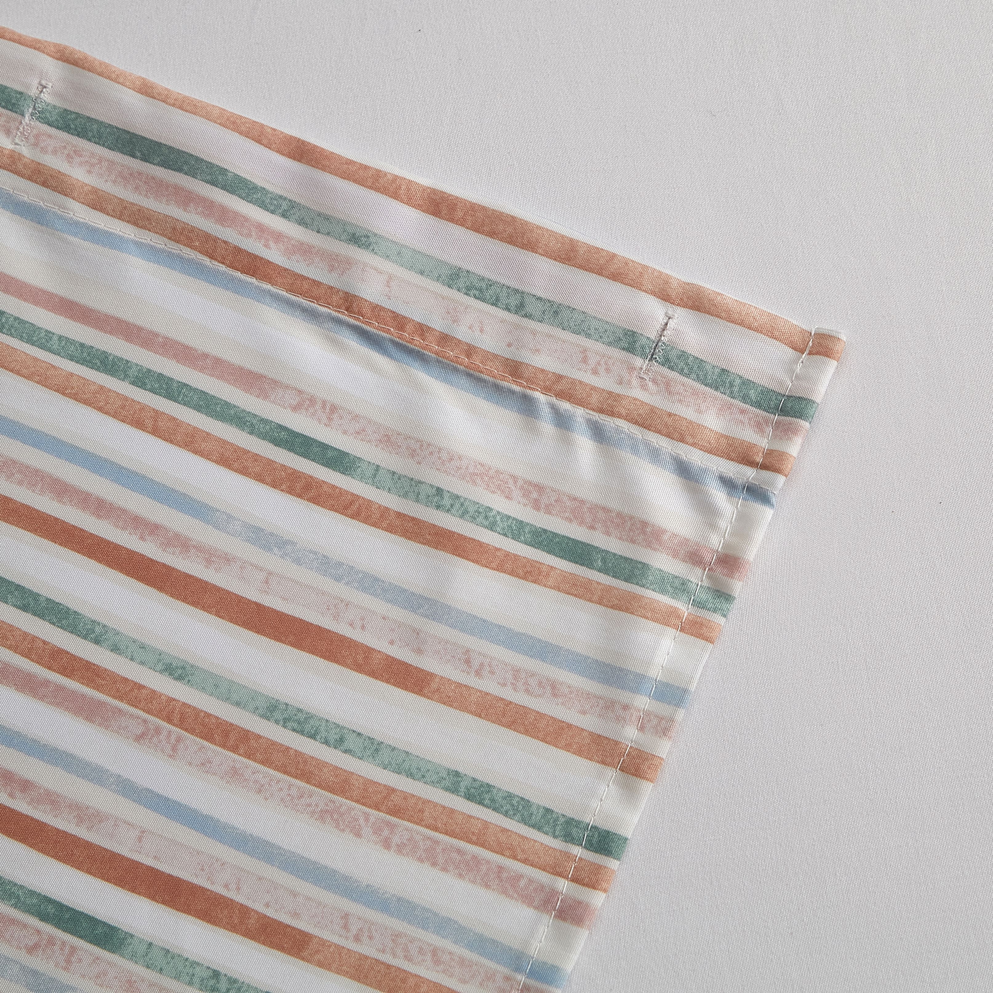 Mainstays 13-Piece Stripe Fabric Shower Set, Multicolor Brown