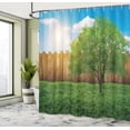 thumbnail image 5 of Ambesonne Scenery Shower Curtain, Life Tree Yard Field, 69"Wx75"L, Green Blue, 5 of 5
