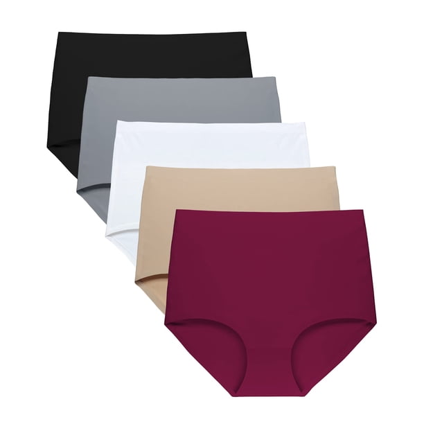 Calzoncillos de cintura alta FallSweet No Show para mujer, paquete de 5