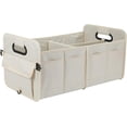 thumbnail image 1 of Travel Trunk Mate, Versatile And Stylish For Your Adventures, Collapsible Multi Compartment Organizer, Heavy Duty Oxford Polyester (Beige), 1 of 5