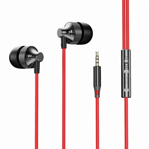 3.5mm Headphones Wired with Microphone Volume Control, in-Ear Earphones Wired Compatiblewith iPhone/iPad/Android/Laptop/PC/MP3/4 and Other 3.5mmJack Devices(2 Packs )