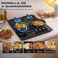 thumbnail image 2 of Parrilla Gas Cristal Templado Gutstark Home Estufillas Hogar 4 Quemadores, 2 of 9