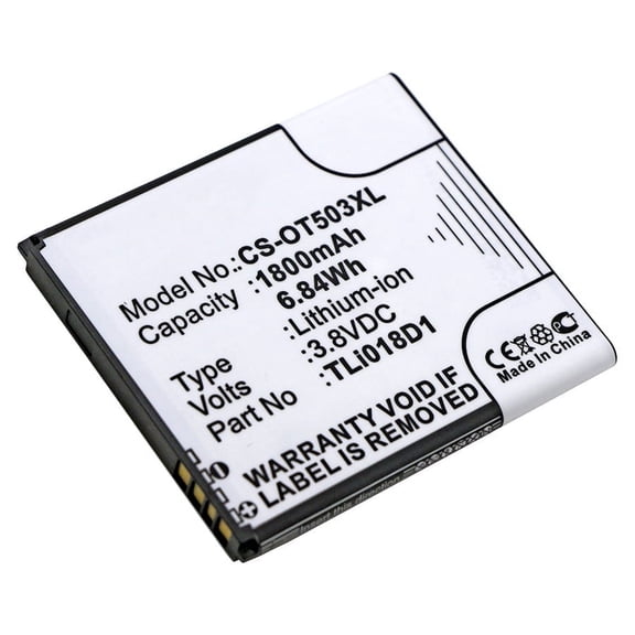 Replacement Battery for TCL One Touch Pop 3 (5),One Touch Pop 3 (5) 4G,One Touch Pop 3 5",One Touch Pop 3 5.0,One Touch Pop D5,OT-5038,OT-5038A,OT-5038D,OT-5038E,OT-5038X,TLi018D1,TLi018D2