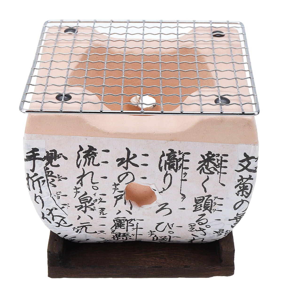 Griglia Giapponese Da Tavolo Yakiniku In Terracotta Hida - 22x13 Cm, Per Barbecue A Carbone, Prodotta In Giappone - 5
