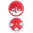 thumbnail image 2 of 2pcs Fashionable Creative Christmas Tree Carpet Christmas Printed Decor (Red), 2 of 6