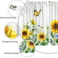 thumbnail image 2 of Rustic Sunflowers Blackout Curtains Farmhouse Kitchen Curtains Floral Country Kitchen Curtains Summer Short Tier Curtain for Kitchen Rural Wood Texture Theme Decor for Bedroom Living Room 26"x36", 2 of 6