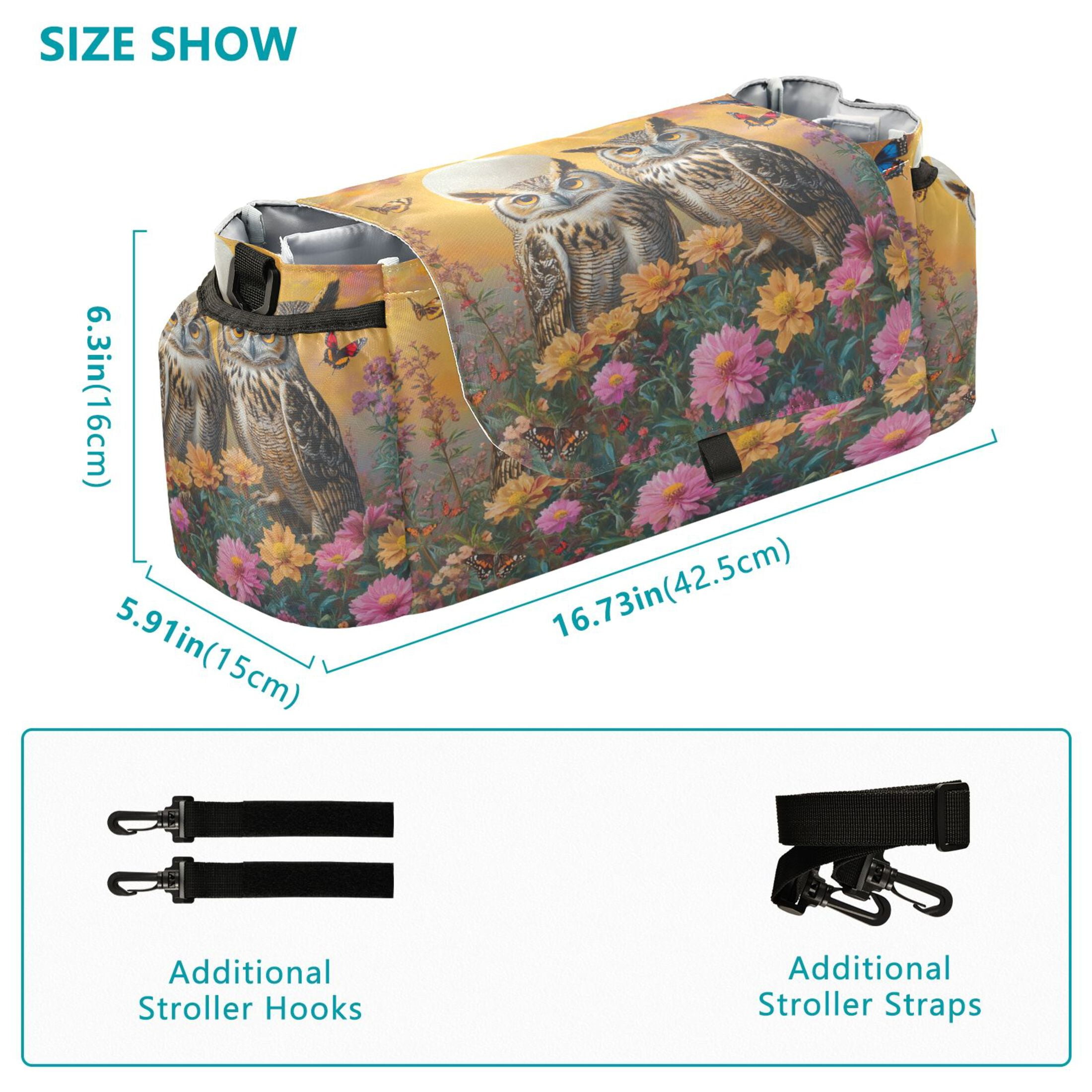 DIXRUYEE Stroller Organizer Whimsical Watchers Printed