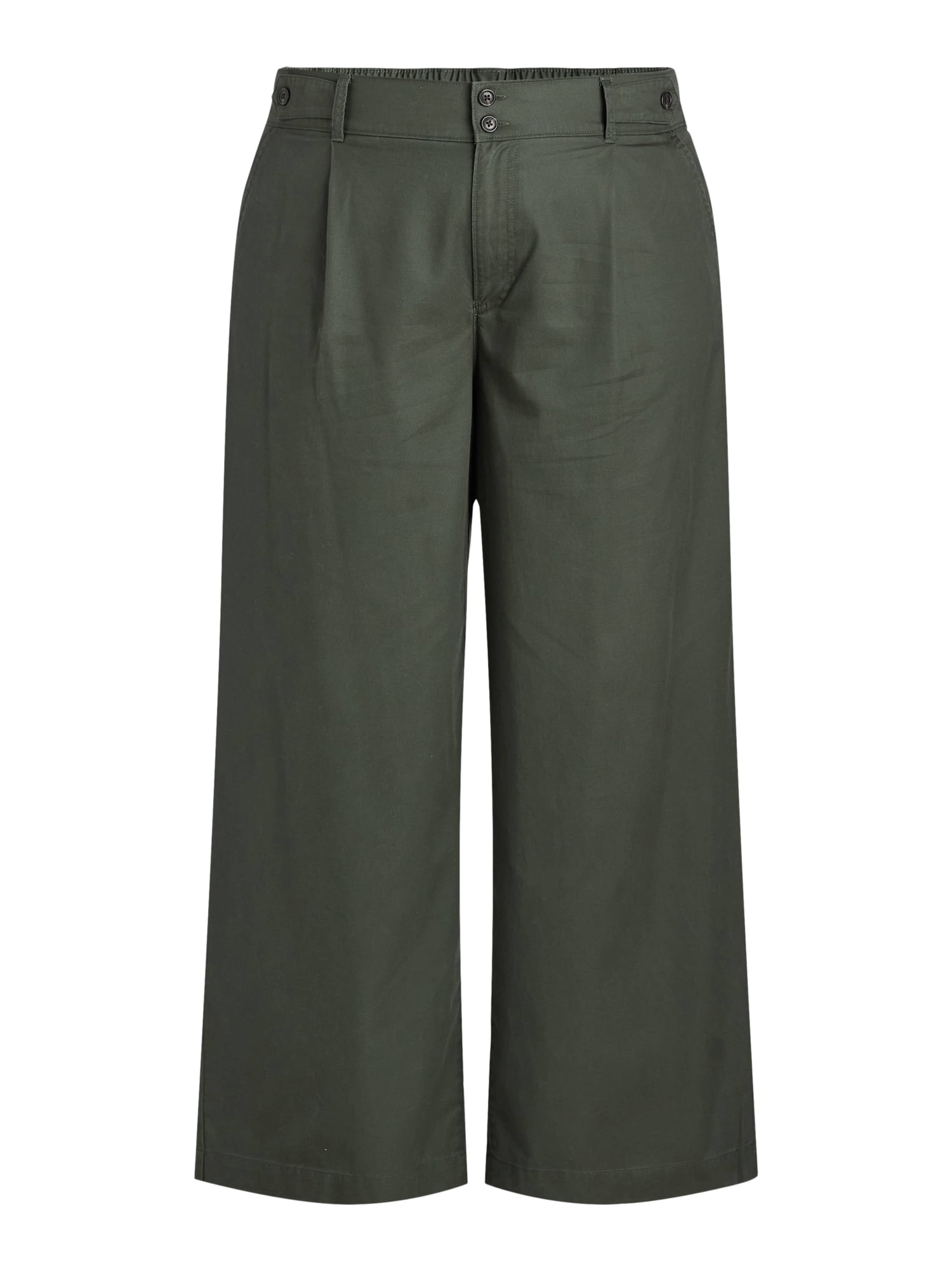 Terra & Sky Women's Plus Size Wide Leg Pants, 30" Inseam, Sizes 0X-5X