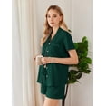 thumbnail image 3 of Ekouaer Womens Pajamas Set Button Down Pjs Lounge Sets Short Sleeve Sleepwear Soft Loungewear Nigthwear, 3 of 6