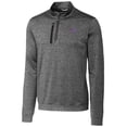 thumbnail image 2 of Men's Cutter & Buck Gray Atlanta Braves City Connect Big & Tall Stealth Heathered Quarter-Zip Pullover Top, 2 of 3