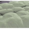thumbnail image 2 of 3 Piece Luxury Pinch Pleated Comforter Set Premium Super Soft 800 Thread Count 100% Egyptian Cotton 400 GSM All Season Pintuck Comforter- Full/Queen Size (90" x 90) Inch, Sage Solid, 2 of 5