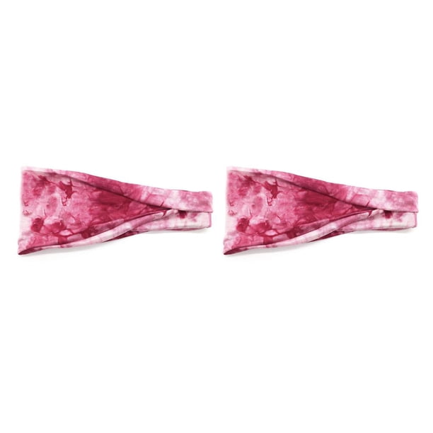 Sonducket Running Headband Tie Dye Fitness Yoga Hair Ties Multicolor Athletic Hair Styling Accesorios para tenis Baloncesto Wine Red Vino rojo 2piezas Sonducket CBP367787