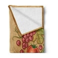 thumbnail image 2 of Harvest Soft Flannel Fleece Throw Blanket, Frame with Retro Elements Seasonal Composition Clean Eating Thanksgiving Vintage, Cozy Plush for Indoor and Outdoor Use, 50" x 70", Multicolor, by Ambesonne, 2 of 5
