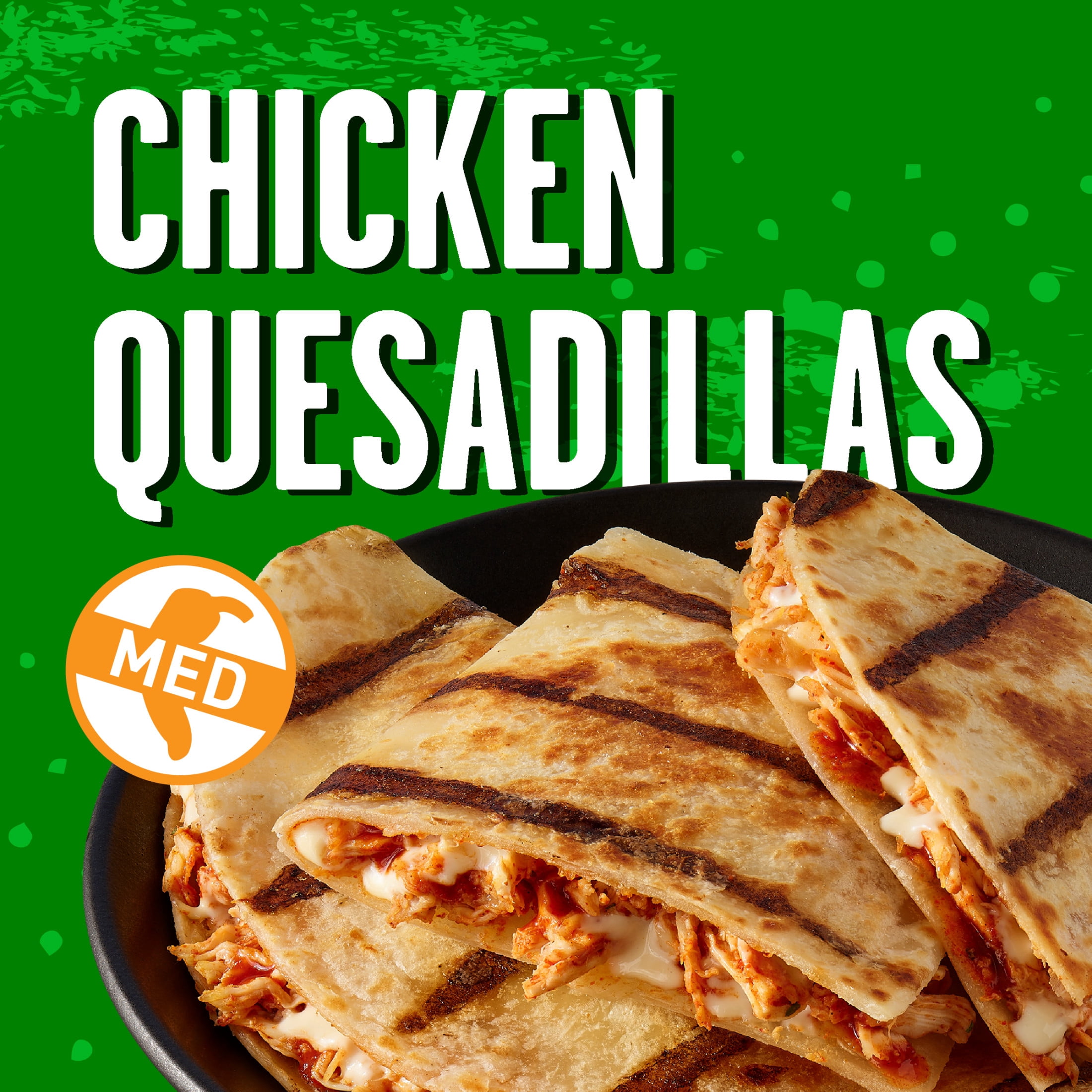 Tapatío Chicken Quesadillas with Tapatio Hot Sauce, Frozen Mexican Food 6 oz