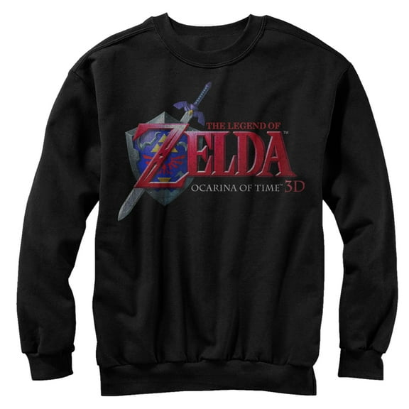 Men's Nintendo Legend of Zelda Ocarina of Time  Sweatshirt Black 2X Large