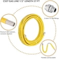 thumbnail image 6 of 33ft 1/2 inch CSST Flexible Yellow Propane Gas line, Corrugated Stainless Steel 304 Hose, with Total 4 Male Adapter Fittings, Natural Grill Pipe kit, 6 of 6