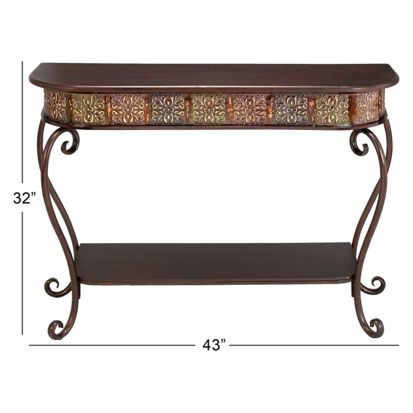 Wood Metal Console Table Modern Accent Shelf Stand Sofa Entryway Wood Metal Console Table Modern Accent Shelf Stand Sofa Entryway Hall Furniture