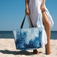thumbnail image 6 of Honeii Abstract Ocean Waves for Tote Bag with Adjustable Strap,Beach Bag, Waterproof Sandproof Beach Tote Bag, Large Capacity Foldable Beach Bags, 6 of 7