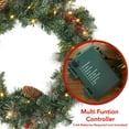 thumbnail image 3 of Casafield 24 Inch Pre-Lit Artificial Christmas Wreath with LED Lights, Pine Cones and Berries Indoor/Outdoor Holiday Décor, 3 of 7