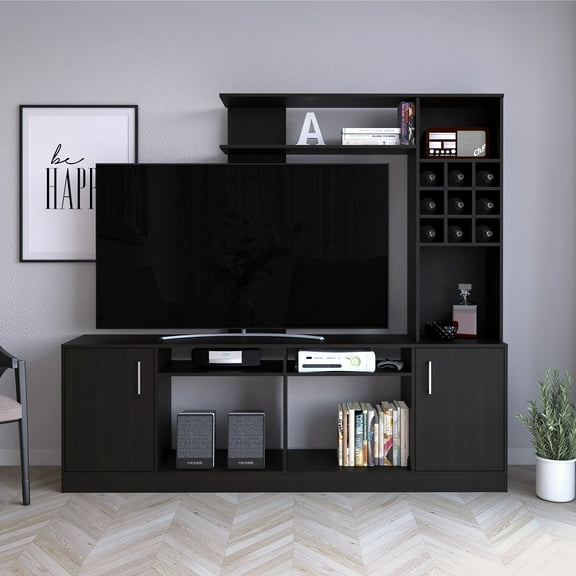 Newboti Furniture Entertainment Center Modoc, Living Room, Black 40891
