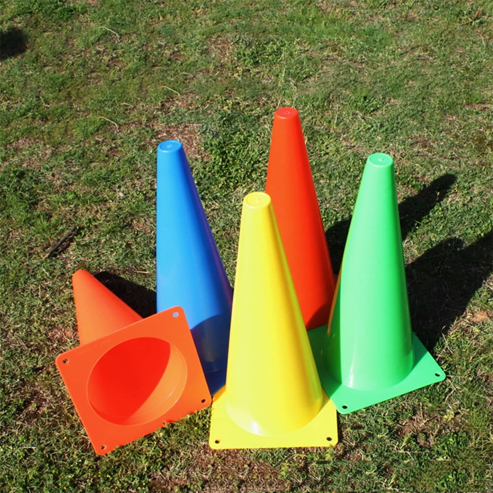 Childrens Football Hurdle Soccer Playing 23cm Boundary Marker Cones Set of 4 