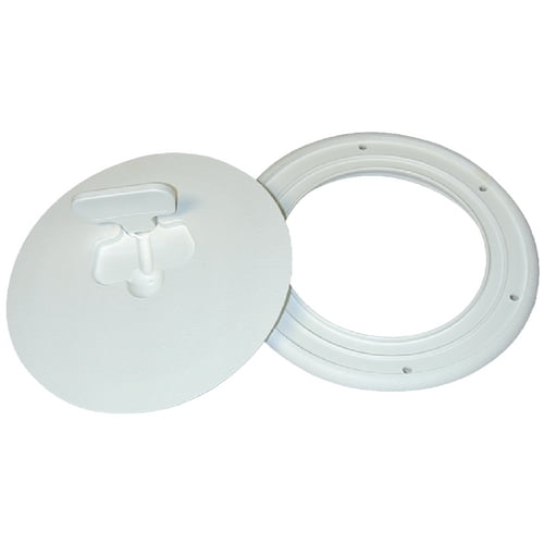 T. H. Marine T & H Marine Supply 6"" Cam- Out Deck Plate - Polar White (DPCAM-6-2-DP), Black