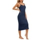 thumbnail image 4 of INSPIRE CHIC Camisón de Mujer con Tirantes Ajustables Modal Vestido de Dormir L Navy, 4 of 6