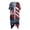 Distressed American Flag, variant on Women's Watercolor Gradient Butterfly Kimono - Lightweight Breathable Beach Cover Up | Flowy Open Front Cardigan for Summer Vacation & Poolside