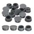 thumbnail image 1 of Uxcell 28pack 19mm(3/4")" Tapones para agujeros de nylon, tipo de panel de inserción redonda, tapones de knockout, gris, 1 of 6