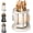 39cm 1, variant on 360 Rotating Stainless Steel Knife Holder, Cooking Utensil Dispenser Caddy Holder, Multi-Functional Kitchen Countertop Storage Organizer Set for Knife, Fork, Spoon,Gray:Short