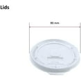 thumbnail image 2 of EcoQuality White Flat Tear Back Lids For Hot Cup - Universal 10-20 ounce Cup - 400 count - White Standard Flat lids 90mm, 2 of 4