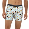 thumbnail image 2 of Picia Submarine With Fishes Undersea Pattern Men's Athletic Long Leg Briefs , Performance Stretch Underwear，Moisture-Wicking, 2 of 7