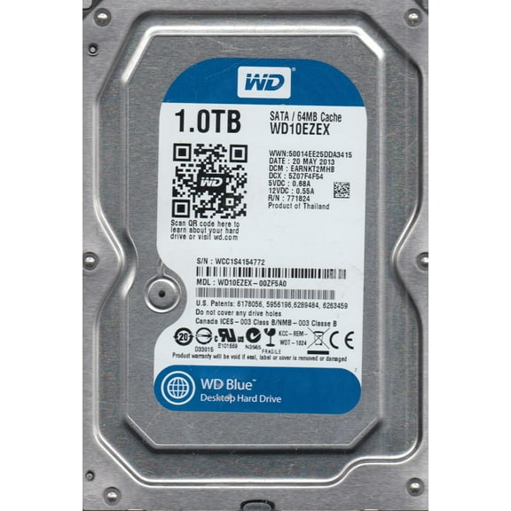 WD10EZEX-00ZF5A0, DCM EARNKT2MHB, Western Digital 1TB SATA 3.5 Hard Drive