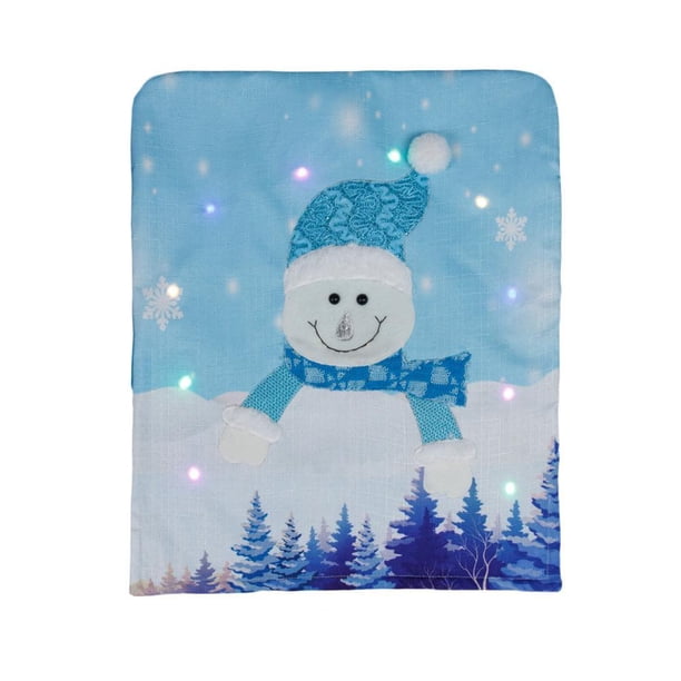 Silla De Muñeco De Nieve De Navidad De Papá Noel Con Fundas Traseras De Silla Ligeras, Gorro De Silla De Navidad, Fundas Para Sillas Para El Hogar, Cocina, Decoración De Fiesta Guardurnaity HA042051-02