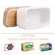 thumbnail image 5 of Caja De Mantequilla Triangular Nórdica Con Tapa De Cuchillo, Contenedor De Cerámica, Contenedor De Alimentos Para Queso, Bandeja, Caja Contenedora De Almacenamiento De Platos Planos Inevent HA024457-01, 5 of 5