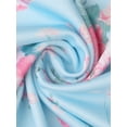 thumbnail image 5 of INSPIRE CHIC Women's Nightgown Chemise Floral Split Midi V Neck Bow Spaghetti Strap Cami Lingerie Pajama Dress M Blue with Pink Floral, 5 of 6