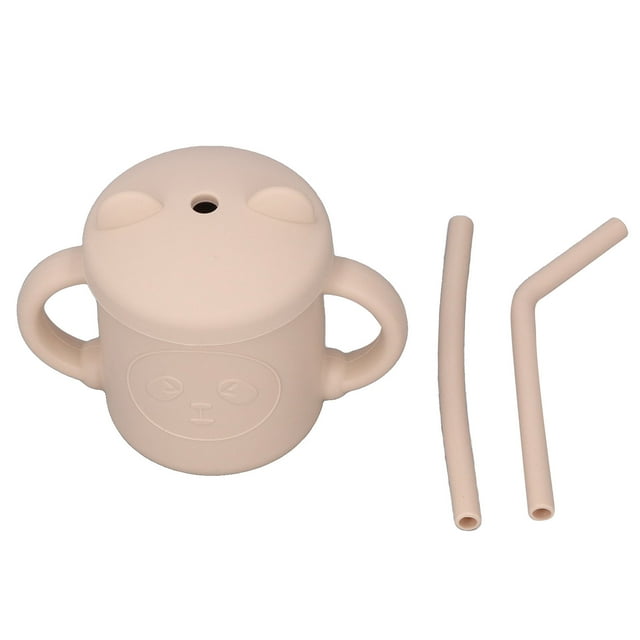 Taza de Silicona para Bebés BuyWeekMX con Pajita y Asas
