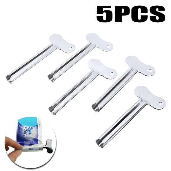 ACDANC 5PCS Stainless Steel Toothpaste Squeezer Cream Tube Squeezing Cosmetic Oil Paint Squeezer Stainless Steel Squeezer