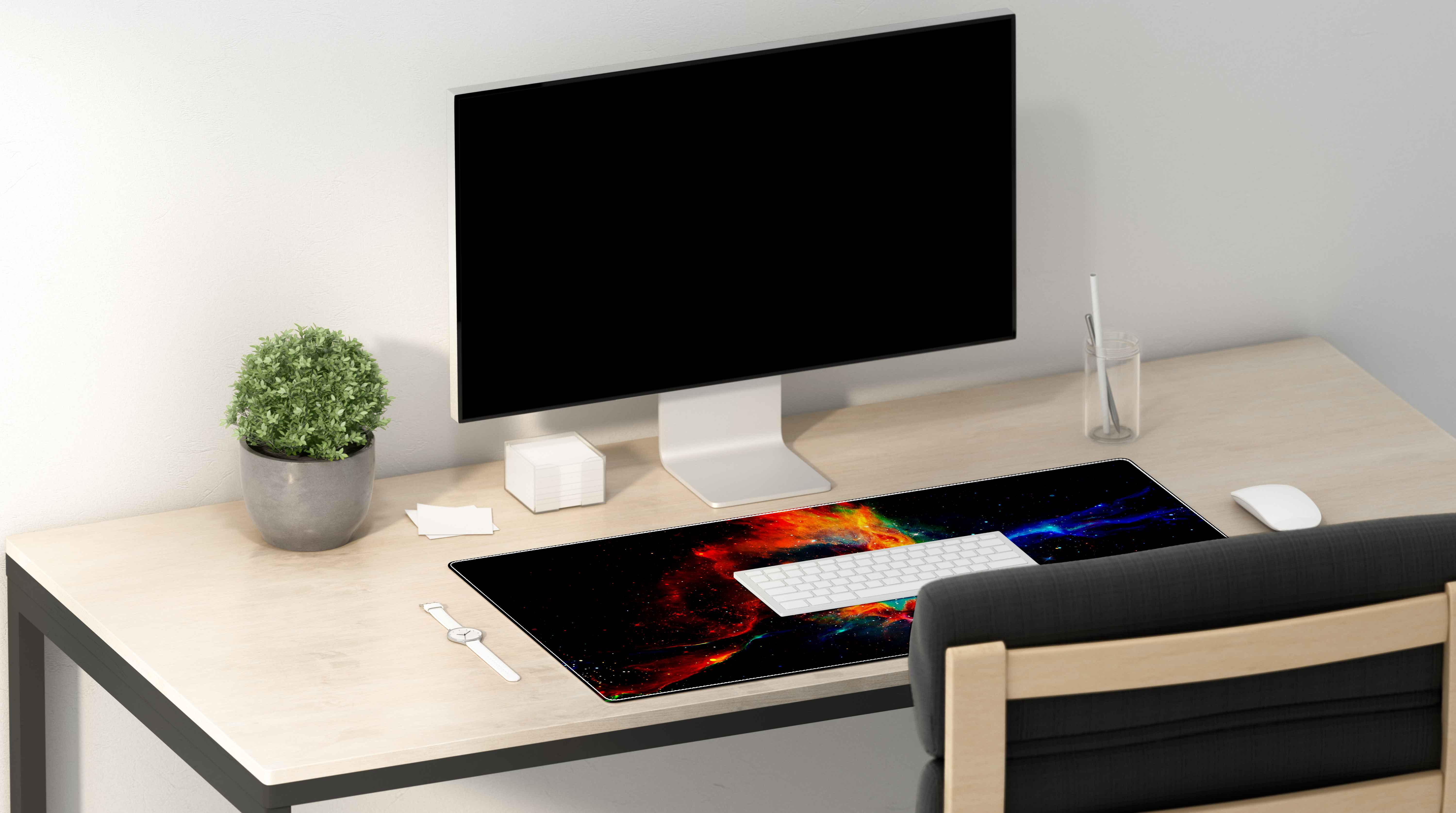 Large Mouse Pad, Full Desk XXL Extended Gaming Mouse Pad-Desk Pad- universe - Portable Large Desk Pad - Non Slip Water Resistant Rubber Base-Gaming Mouse Pad Keyboard Pad