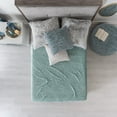 thumbnail image 2 of Vianney Sky King Size Lightweight Fleece Blanket in Light Blue with Metallic Embellishment, 2 of 7