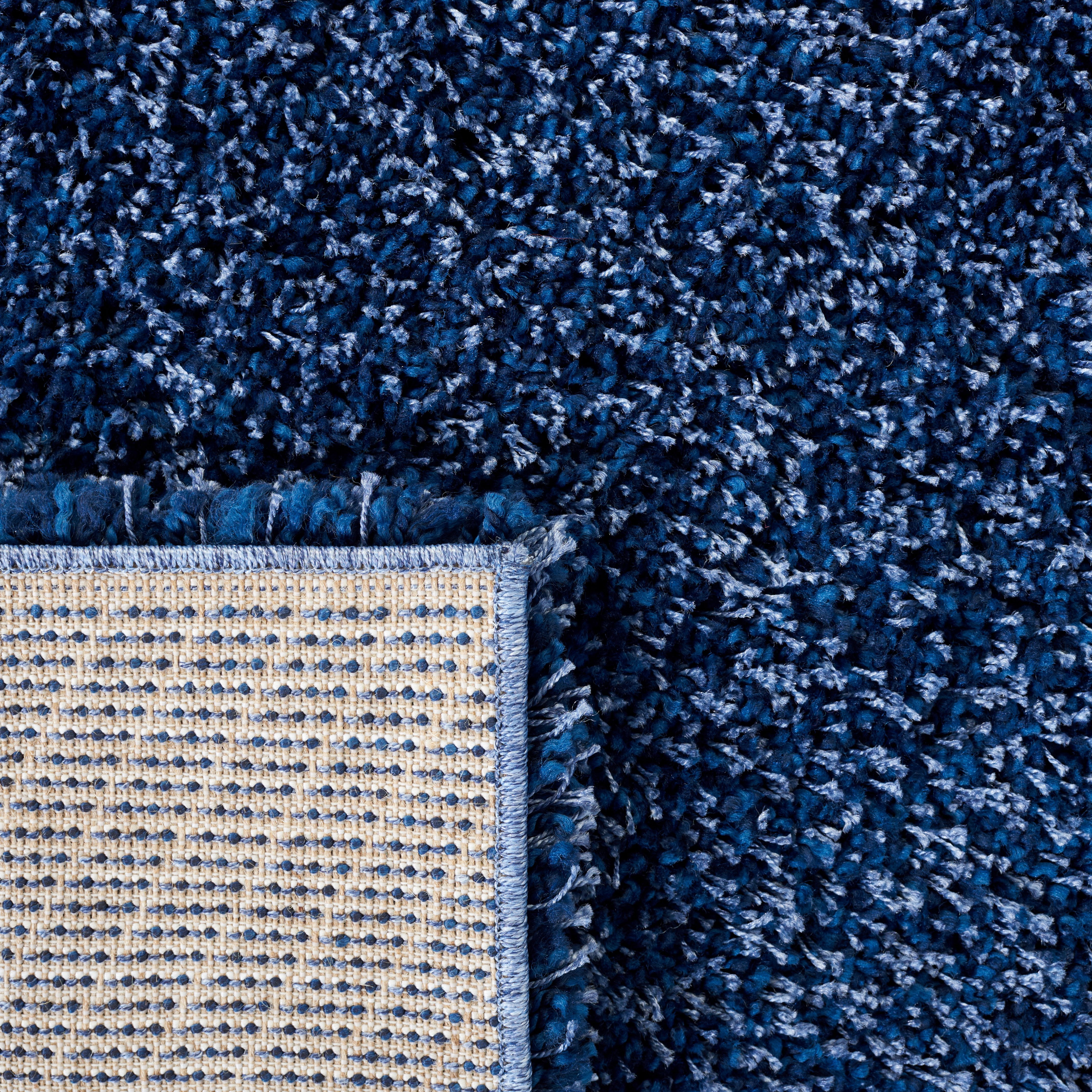 Safavieh Santa Monica Cali Solid Shag Runner Rug, Navy, 2'3" x 5'