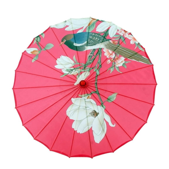 YIEMEEN Chinese Peony Silk Cloth Umbrellas Silk Cloth Umbrellas Decorative Umbrellas Oil Paper National Painted Umbrellas
