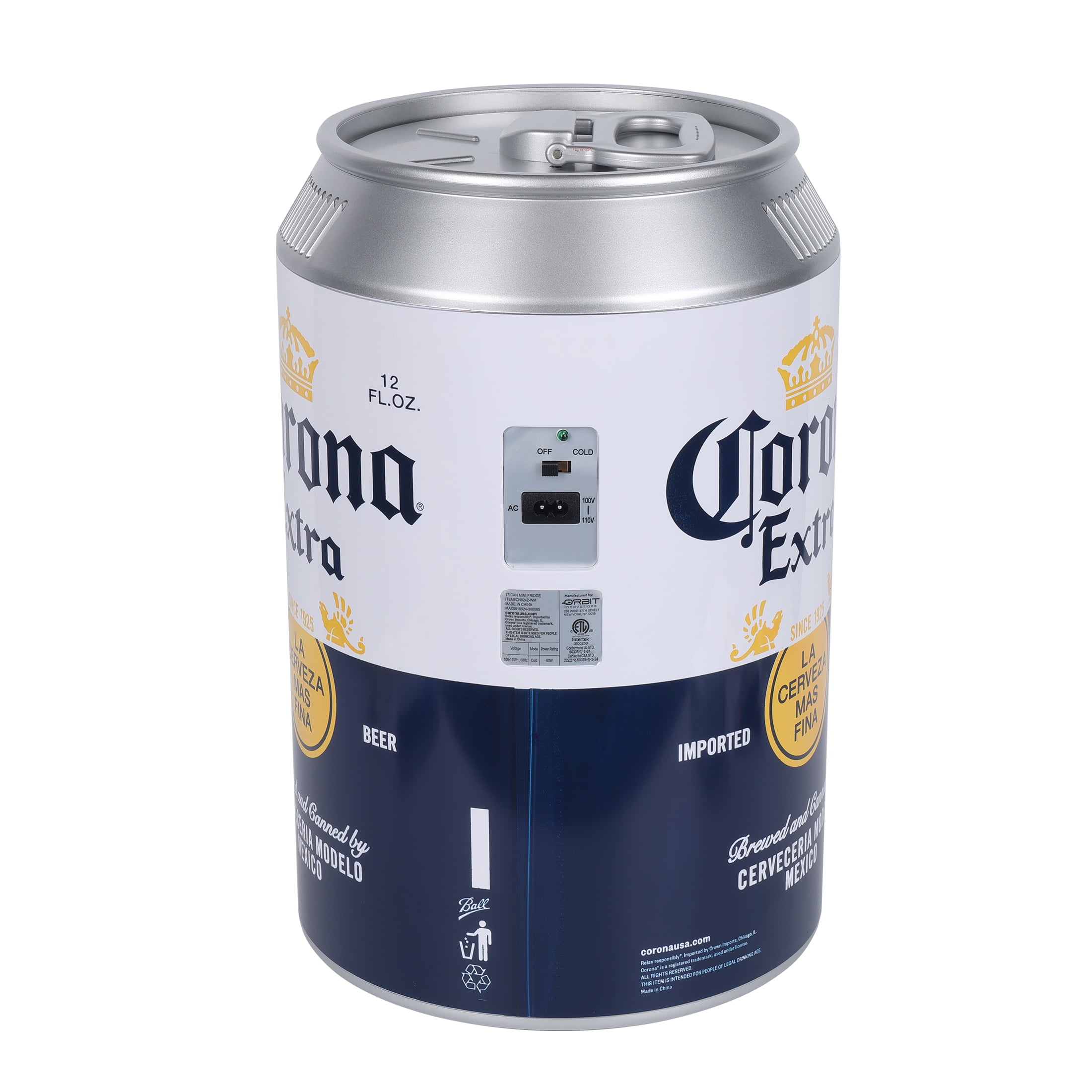 Corona Extra 11L 17-Can Mini Fridge, White - Walmart Business Supplies